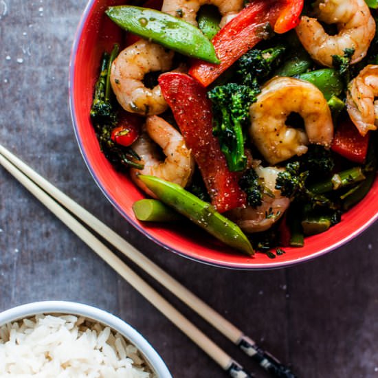 Skinny Shrimp and Vegetables