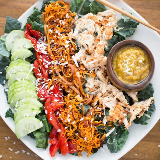 Thai Coconut Salad with Peanut Sauce