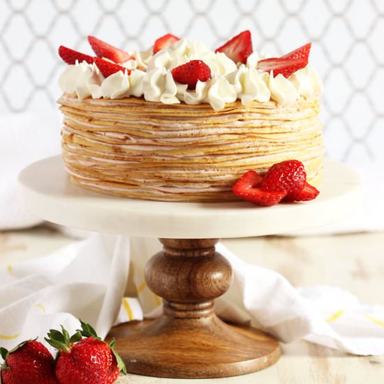 Strawberry Cream Crepe Cake