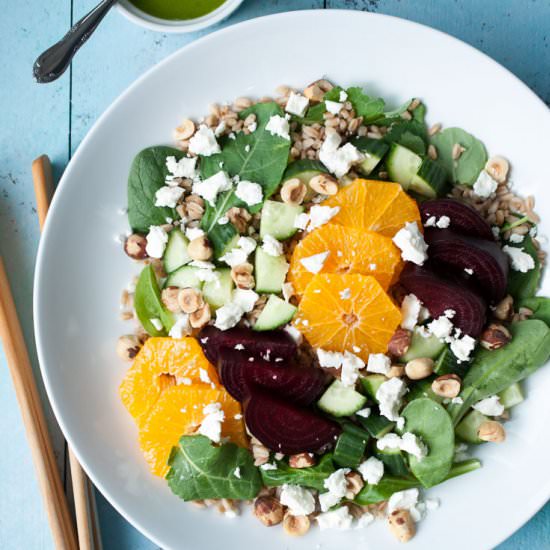 Farro, Roasted Beet, & Citrus Salad