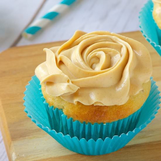 Peanut Butter Banana Cupcakes