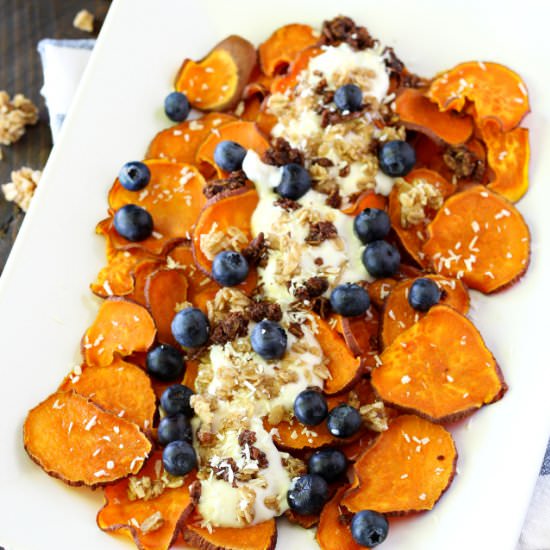 Breakfast Sweet Potato Nachos