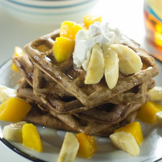 Mango Cardamom Waffles