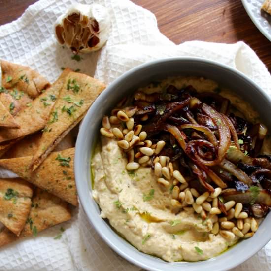 Caramelized Onion & Garlic Hummus
