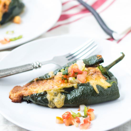 Bean and Cheese Stuffed Peppers