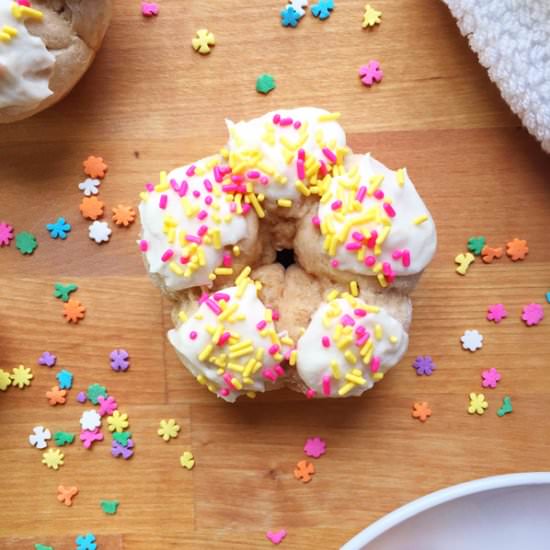 Flower Shaped Baked Donuts