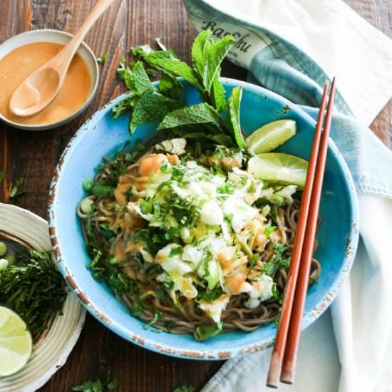 Soba Salad with Crunchy Cauliflower
