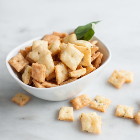 Sage and Fontina Crackers