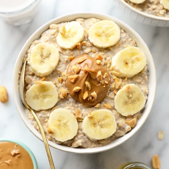 Peanut Butter Banana Overnight Oats