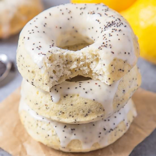 Lemon Poppy Seed Doughnuts