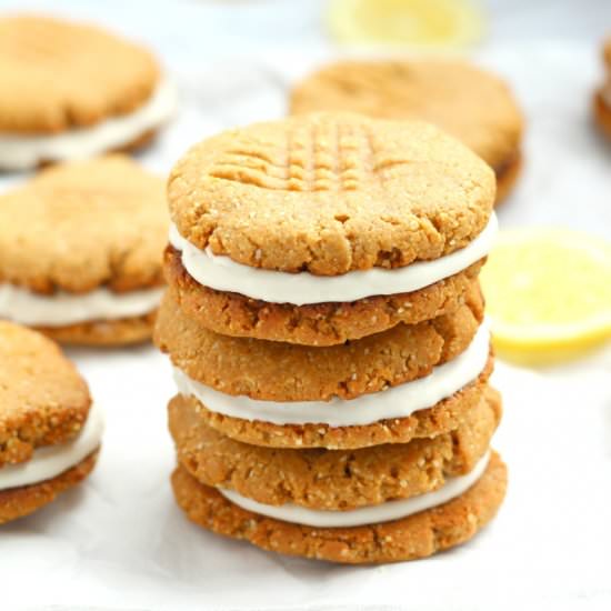 Lemon Coconut Sandwich Cookies