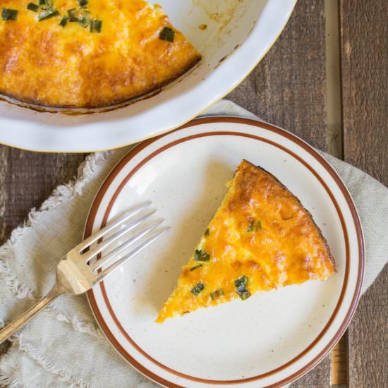 Crustless Ham and Cheddar Quiche