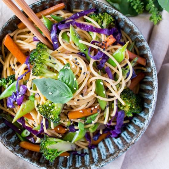 Sesame and ginger noodles