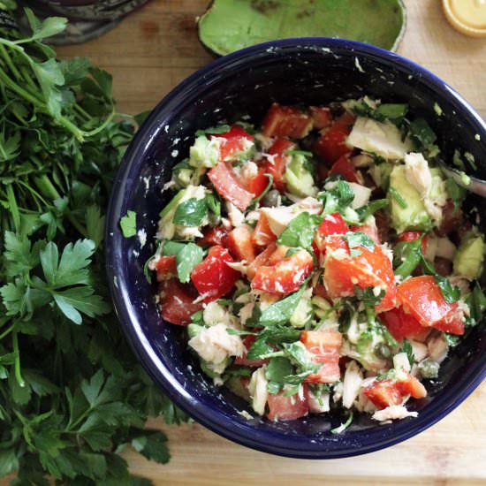 Mediterranean Tuna Salad + Avocado