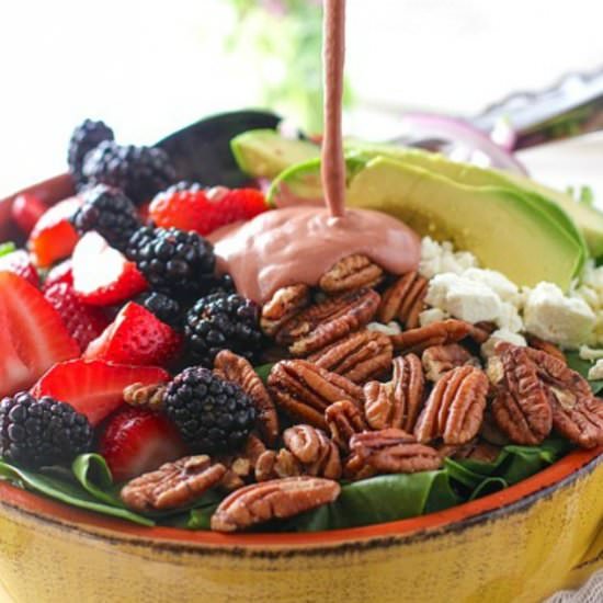 Spinach Berry and Pecan Salad