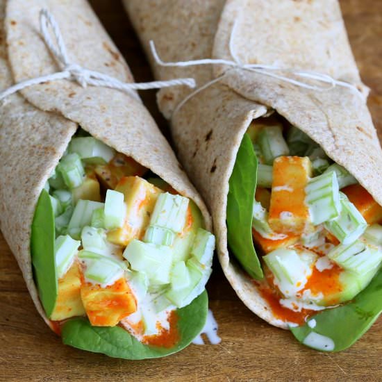 Buffalo Tofu Wraps