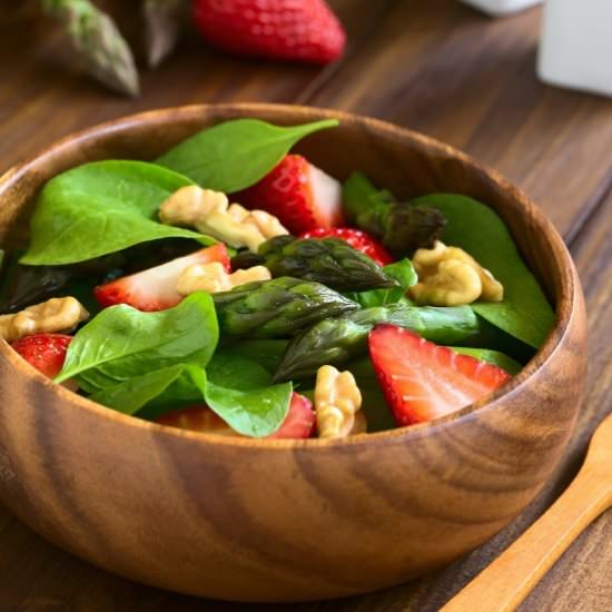 Spinach Asparagus Strawberry Salad