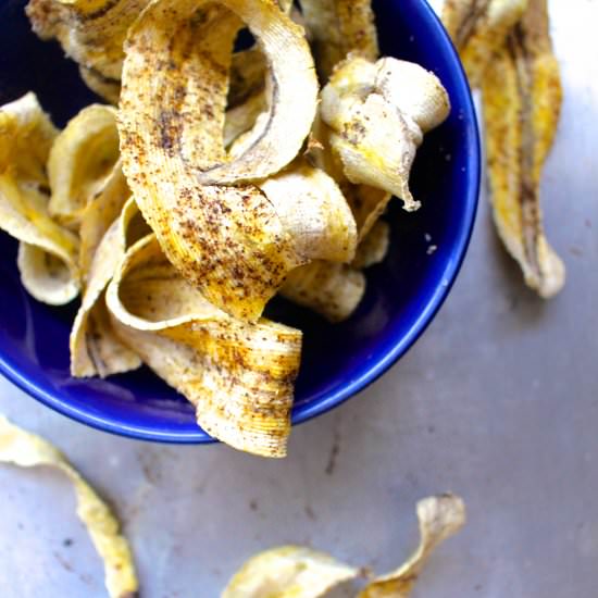 Baked Ribbon Plantain Chips