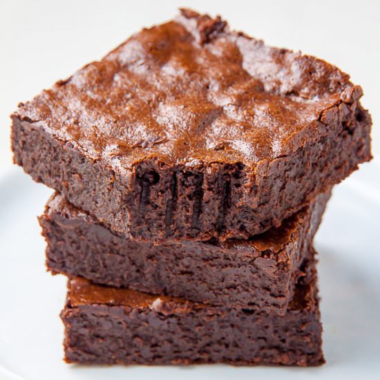 Healthier Flourless Fudge Brownies