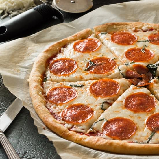 Low Carb Pepperoni Pizza