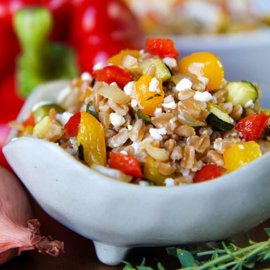 Farro Salad w/ Roasted Vegetables