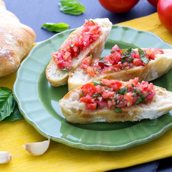 Easy Ciabatta Bread w/ Bruschetta