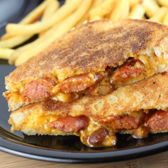 Chili Cheese Dog Grilled Cheese