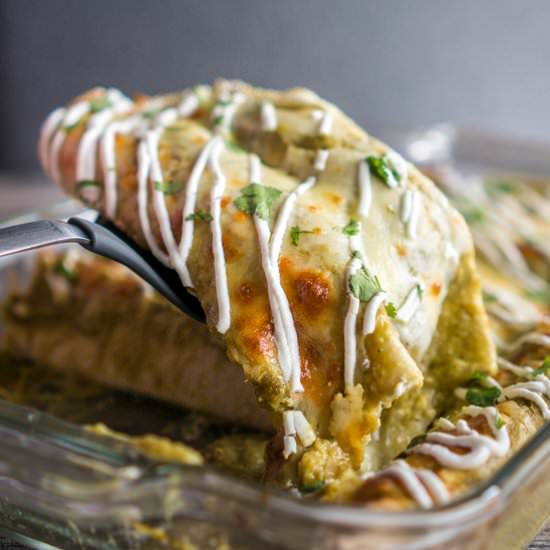 Chicken Spinach Enchiladas