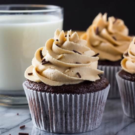 Chocolate Peanut Butter Cupcakes