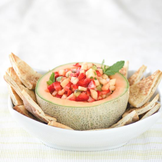Fruit Salsa with Cinnamon Pita Chip