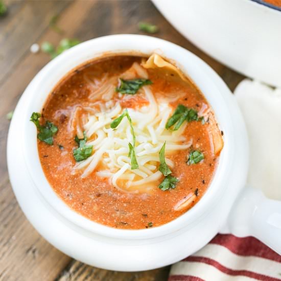 One Pot Lasagna Soup