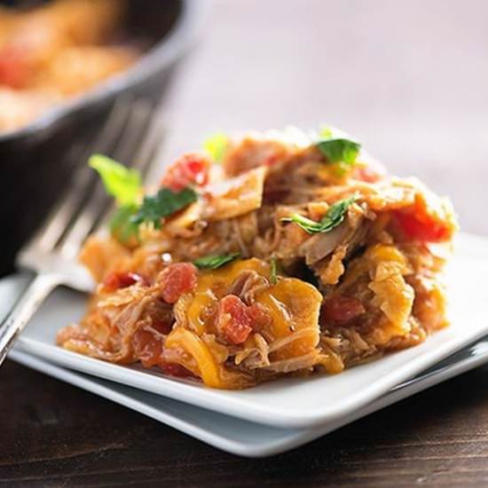 Pulled Pork Enchilada Skillet