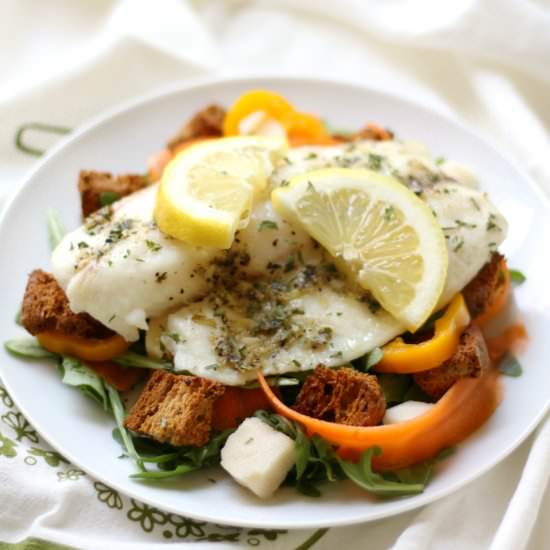 Tilapia + Spring Arugula Salad