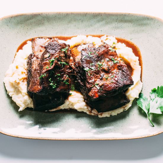 Braised Short Ribs + Parsnip-Puree