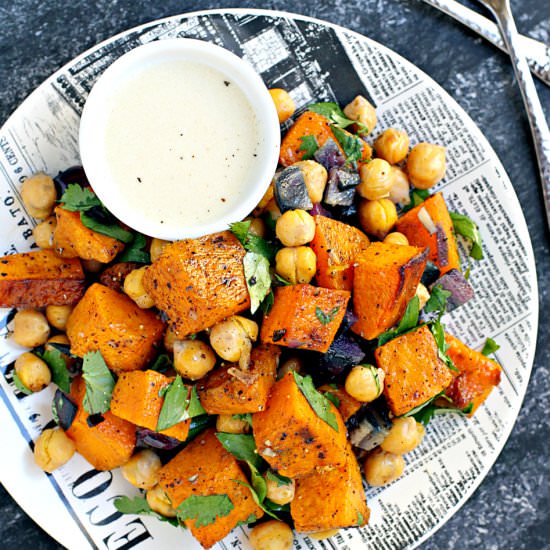 Roasted Squash and Chickpeas