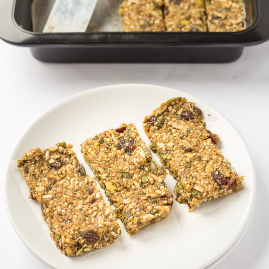 No Bake Banana Energy Bars