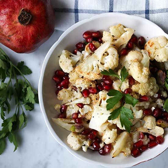 Spicy Cauliflower Pomegranate Salad