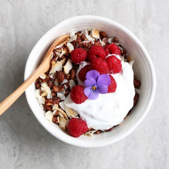 Raspberry Buckwheat Granola