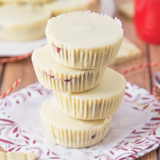 Raspberry & White Chocolate Cups