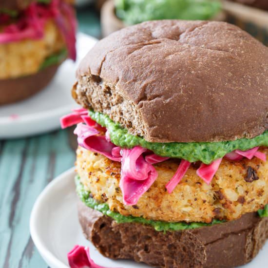 Cheddar Cauliflower Burgers