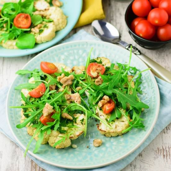 Low Carb Pizza with Kale Pesto