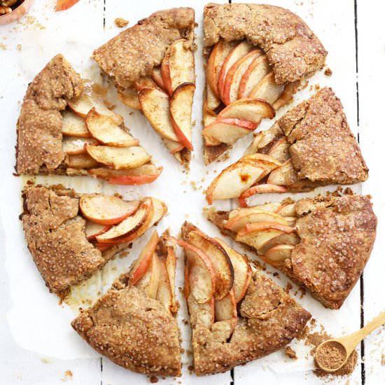 Apple Galette with Pecan Crust (V)
