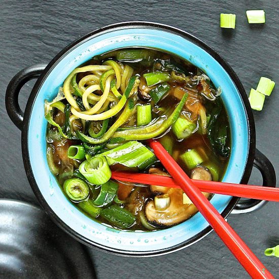 Spiralized Courgette Soup