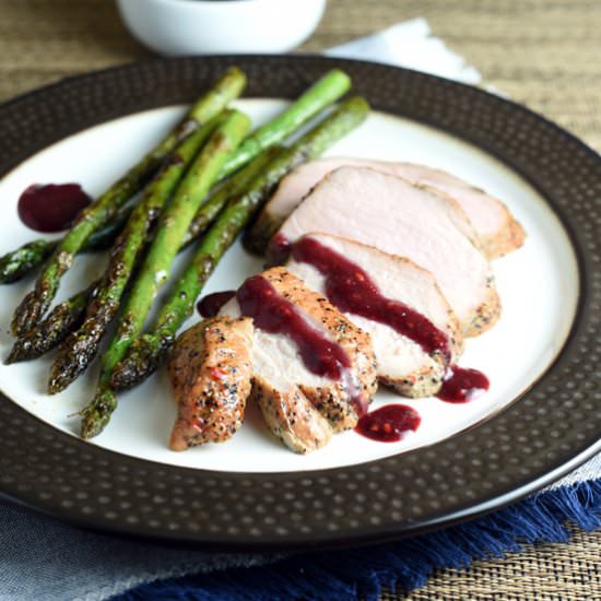 Pork Roast with Blueberry Sauce