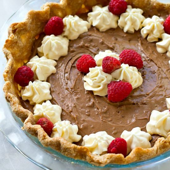 Lighter French Silk Chocolate Pie