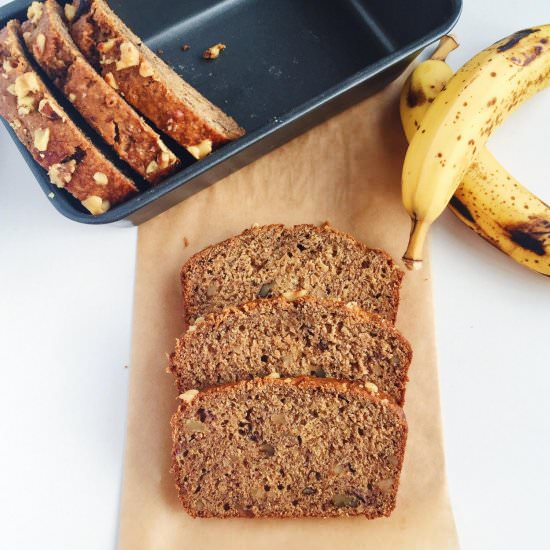 Honey, Walnut and Flax Banana Bread