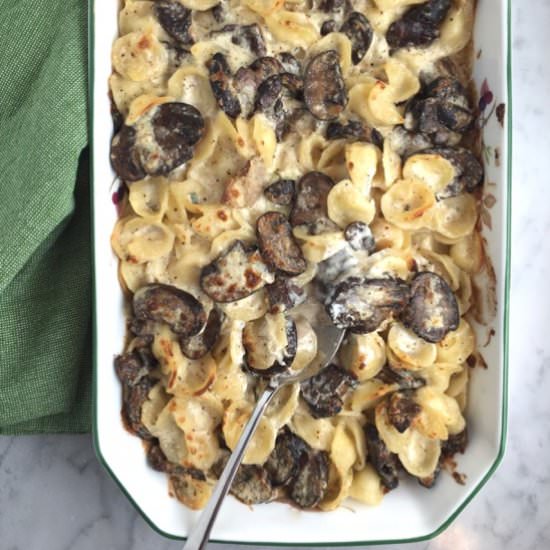 Cheesy Pasta with Mushrooms