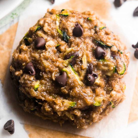 Chocolate Zucchini Oatmeal Cookies