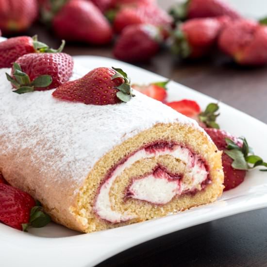 Strawberry Swiss Roll