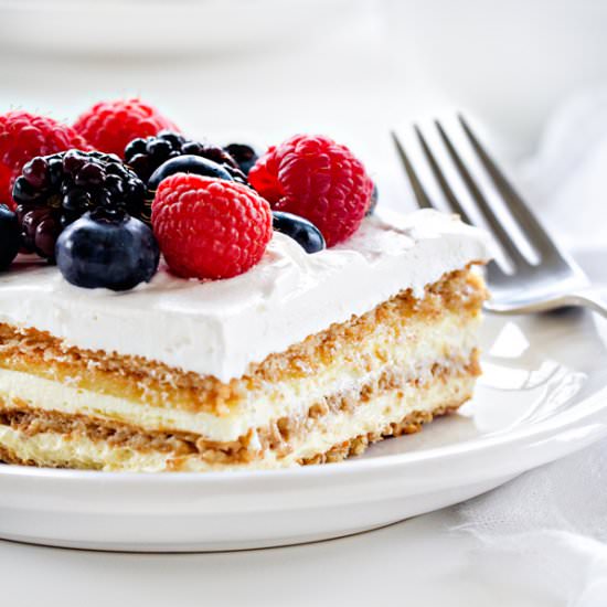 No Bake Layered Lemon Pie